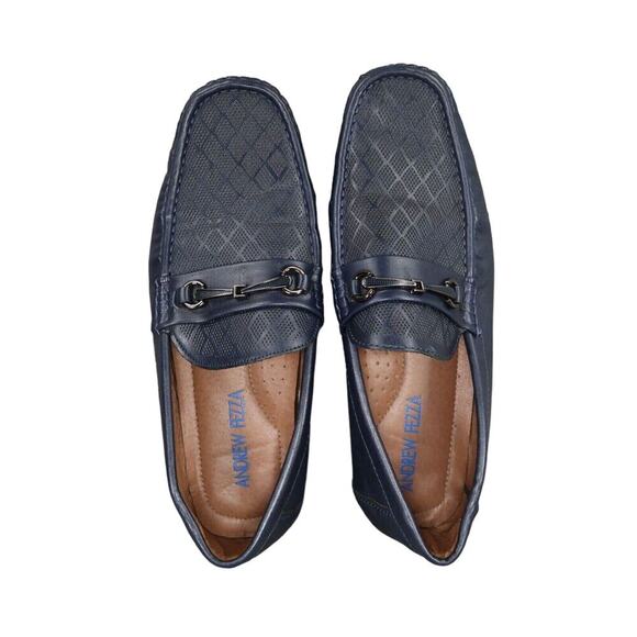 Andrew Fezza Shoes Mens 9.5 Loafer Moccasin Slip On Casual Navy Classic Fashion main image 14